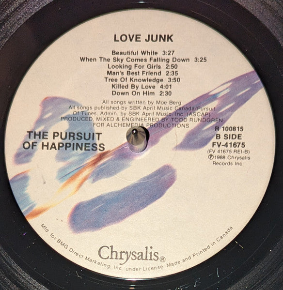 The Pursuit Of Happiness : Love Junk (LP, Album, Club)
