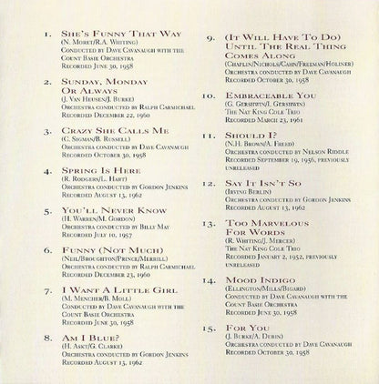 Nat King Cole : Great Gentlemen Of Song: Spotlight On... Nat King Cole (CD, Comp)