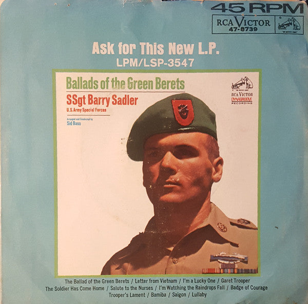 SSgt Barry Sadler* : The Ballad Of The Green Berets / Letter From Vietnam (7", Single, Mono, Roc)