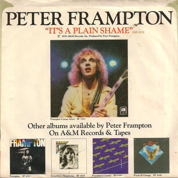 Peter Frampton : Baby, I Love Your Way (7", Single, Styrene, Pit)