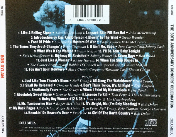 Bob Dylan : The 30th Anniversary Concert Celebration (2xCD, Album)
