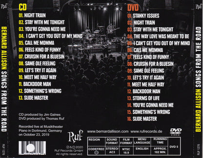Bernard Allison : Songs From The Road (CD, Album + DVD, NTSC)