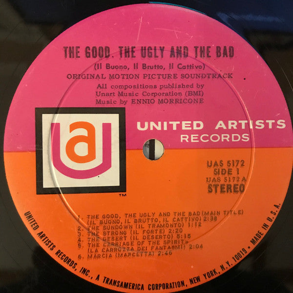 Ennio Morricone : The Good, The Bad  And The Ugly - Original Motion Picture Soundtrack (LP, Album, M/Print, RP, Roc)