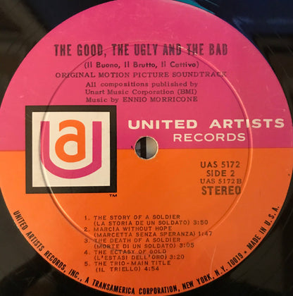 Ennio Morricone : The Good, The Bad  And The Ugly - Original Motion Picture Soundtrack (LP, Album, M/Print, RP, Roc)
