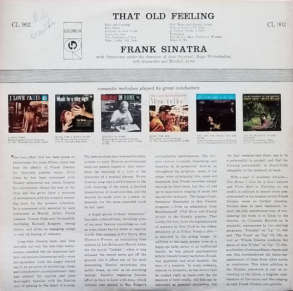 Frank Sinatra : That Old Feeling (LP, Comp, Mono)