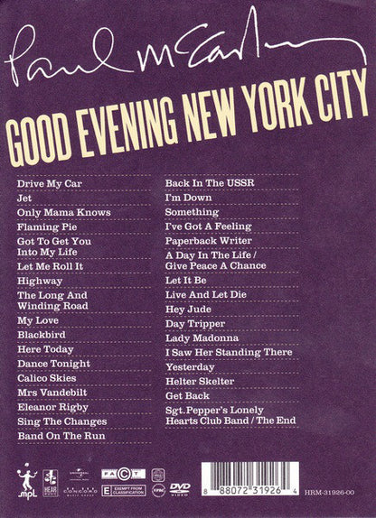Paul McCartney : Good Evening New York City (2xCD, Album, Dlx, Liv + 2xDVD-V, NTSC, Con)