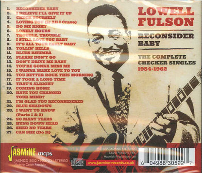 Lowell Fulson : Reconsider Baby (The Complete Checker Singles 1954-1962) (CD, Comp, RM)