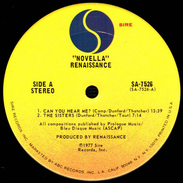 Renaissance (4) : Novella (LP, Album, San)