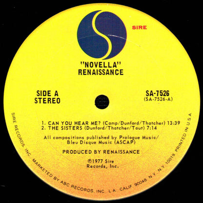 Renaissance (4) : Novella (LP, Album, San)