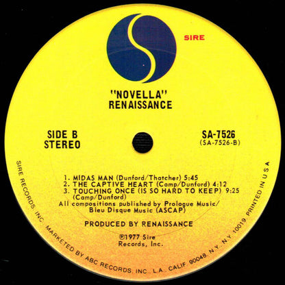 Renaissance (4) : Novella (LP, Album, San)