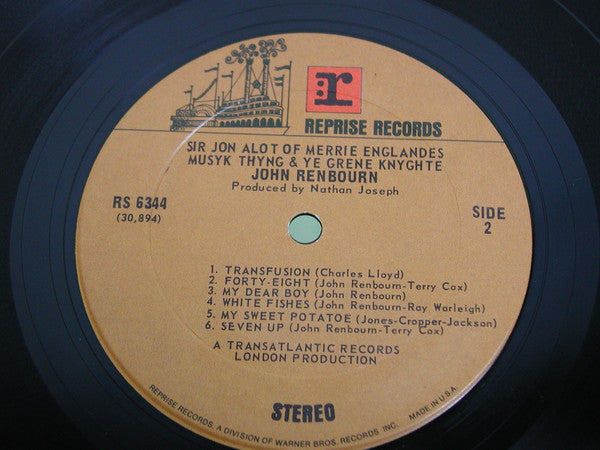 John Renbourn : Sir John Alot Of Merrie Englandes Musyk Thyng & Ye Grene Knyghte (LP, Album, RP, Ter)