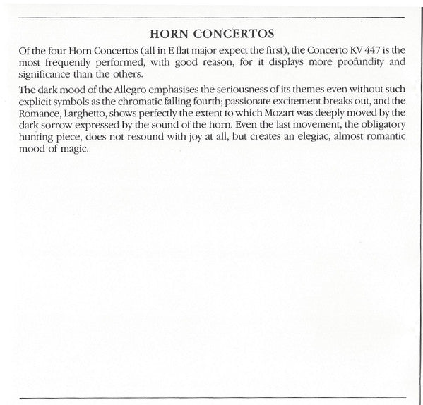 Wolfgang Amadeus Mozart - Joschi Fallout*, Ivo Rogeljic, Camerata Labacensis Dirg./Cond.: Kurt Redel : Horn Konzerte Nr. 1 Und 3 / Oboenkonzert = Horn Concertos No. 1 And 3 / Oboe Concerto (CD, Album)