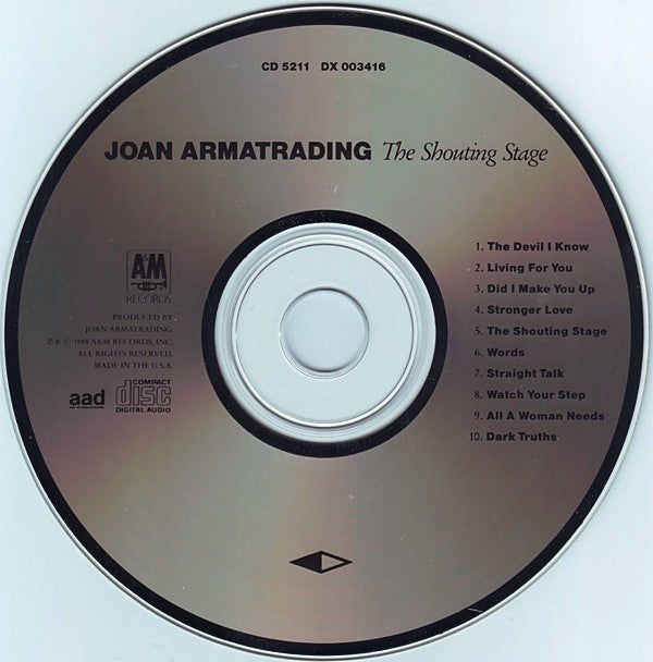 Joan Armatrading : The Shouting Stage (CD, Album, RM)