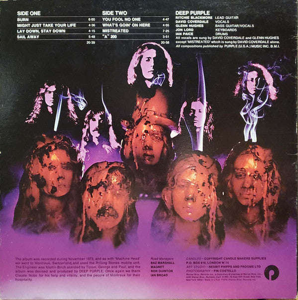 Deep Purple : Burn (LP, Album, RCA)