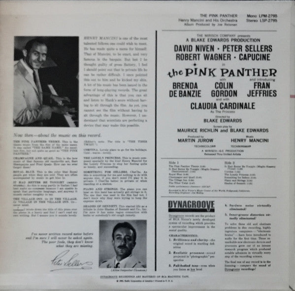 Henry Mancini And His Orchestra : The Pink Panther (LP, Album, RP, Roc)