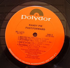 Randy Pie : Fast/Forward (LP, Album, Pit)