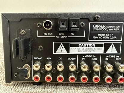 Carver CT-17 Preamplifier/Tuner * Fully Serviced * Tuner does work but can't lock stations * AS IS