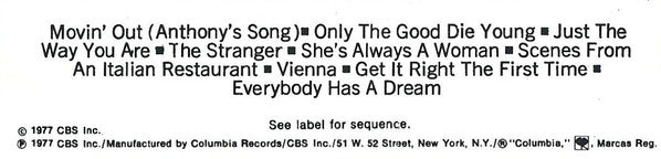 Billy Joel : The Stranger (Cass, Album, RE)