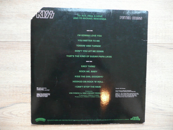 Kiss, Peter Criss : Peter Criss (LP, Album, Pla)