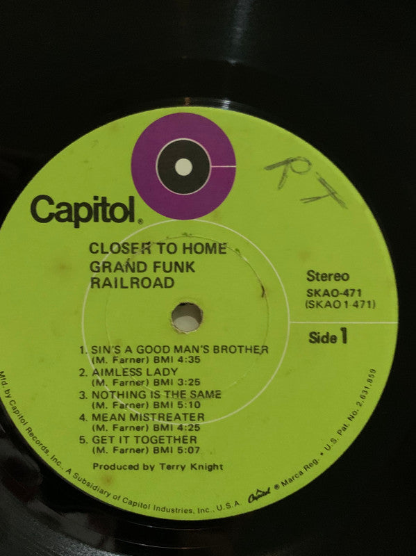 Grand Funk Railroad : Closer To Home (LP, Album, 1-4)