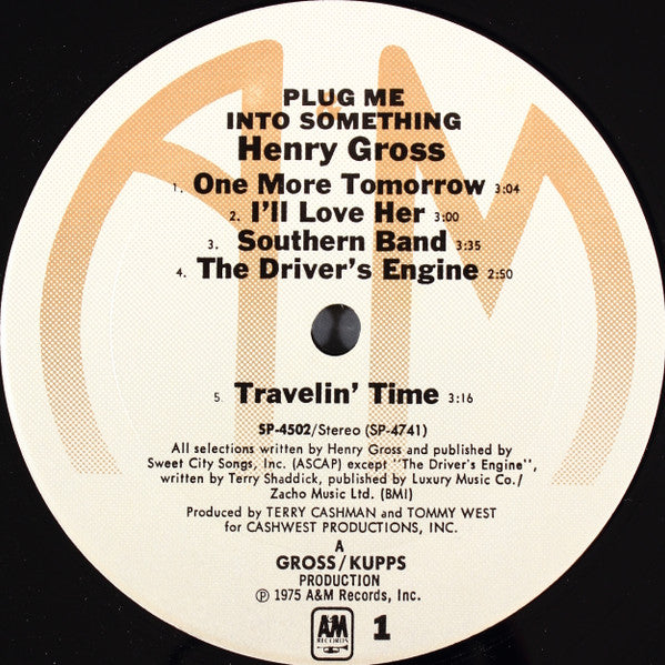 Henry Gross : Plug Me Into Something (LP, Album, Pit)