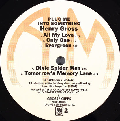 Henry Gross : Plug Me Into Something (LP, Album, Pit)