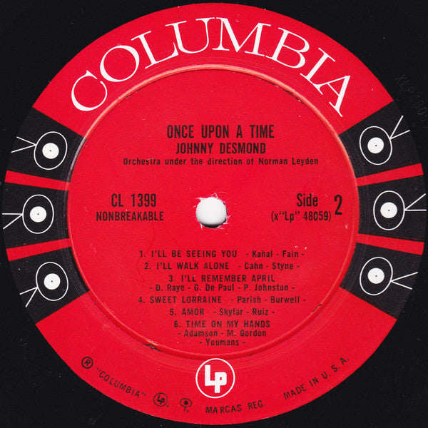 Johnny Desmond : Once Upon A Time (LP, Mono)
