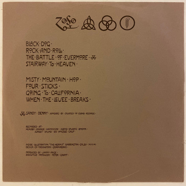 Led Zeppelin : Untitled (LP, Album, Club, Ver)