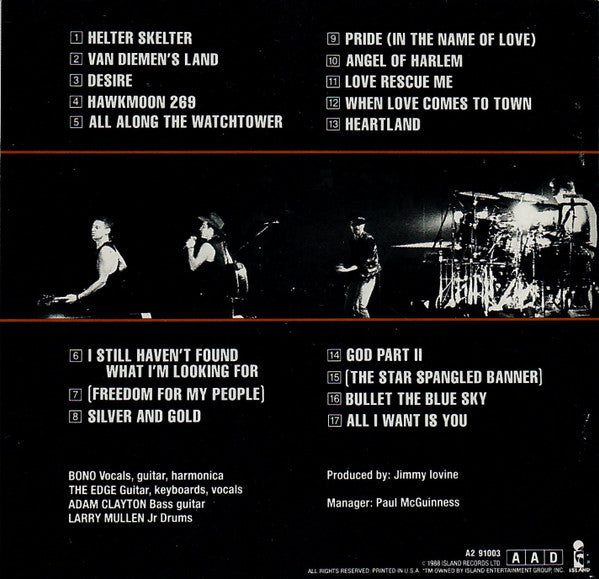 U2 : Rattle And Hum (CD, Album, Club, CRC)