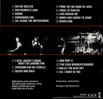 U2 : Rattle And Hum (CD, Album, Club, CRC)