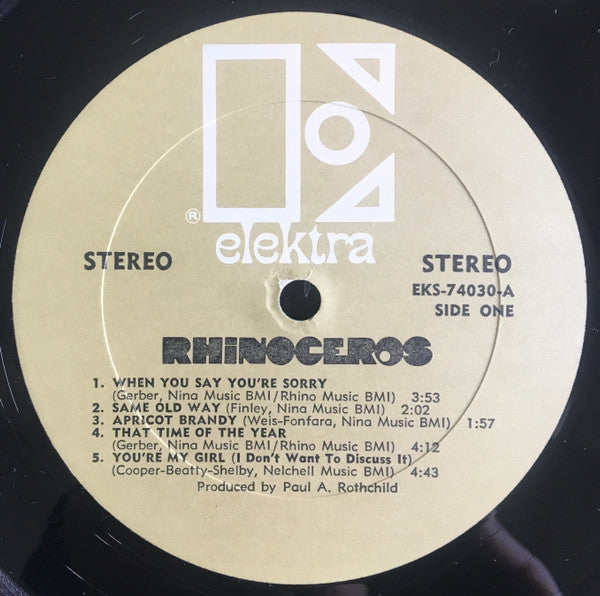 Rhinoceros (2) : Rhinoceros (LP, Album, Son)