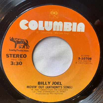 Billy Joel : Movin' Out (Anthony's Song) (7", Single, Styrene, San)