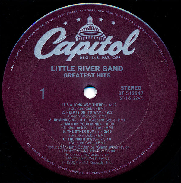 Little River Band : Greatest Hits (LP, Comp, Club, Car)