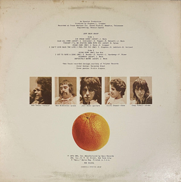 Jeff Beck Group : Jeff Beck Group (LP, Album, RE, Ter)