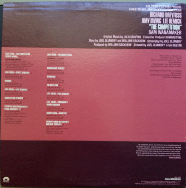 Lalo Schifrin : The Competition (Music From The Original Motion Picture Soundtrack) (LP)