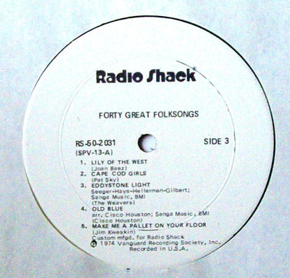 Various : 40 Great Folks Songs (4xLP, Comp)