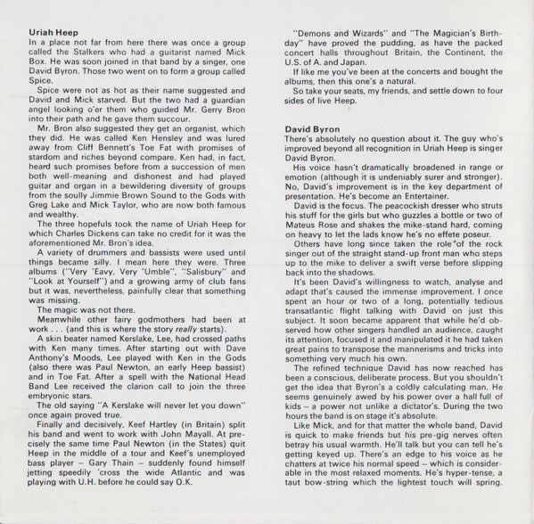 Uriah Heep : Uriah Heep Live  (CD, Album, RE)