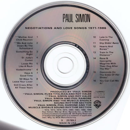 Paul Simon : Negotiations And Love Songs 1971-1986 (CD, Comp, RE)