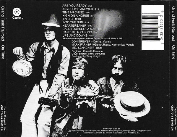 Grand Funk Railroad : On Time (CD, Album, RE)