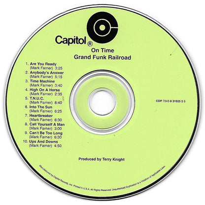 Grand Funk Railroad : On Time (CD, Album, RE)