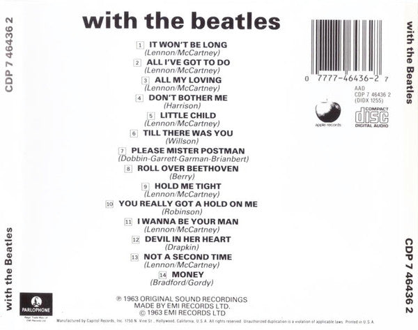 The Beatles : With The Beatles (CD, Album, Mono, RE, EMI)