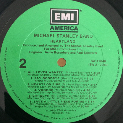 Michael Stanley Band : Heartland (LP, Album)
