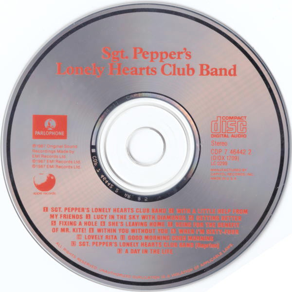 The Beatles : Sgt. Pepper's Lonely Hearts Club Band (CD, Album, RE, RP, Jax)