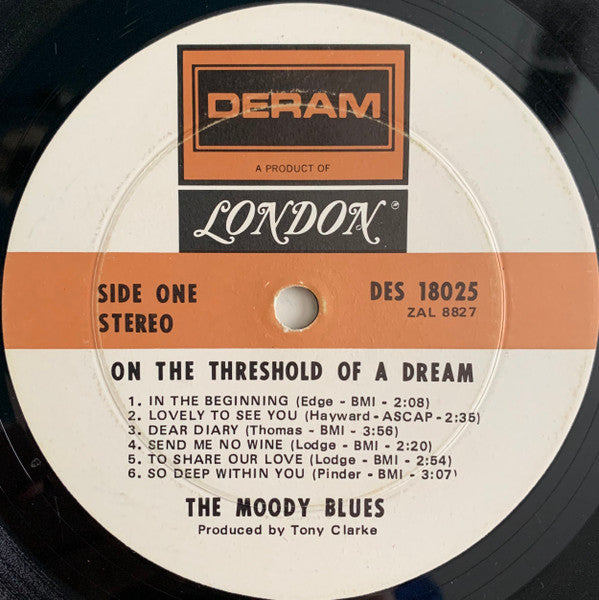 The Moody Blues : On The Threshold Of A Dream (LP, Album, ARP)