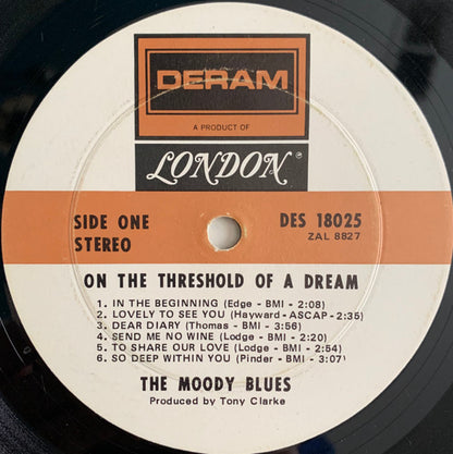 The Moody Blues : On The Threshold Of A Dream (LP, Album, ARP)