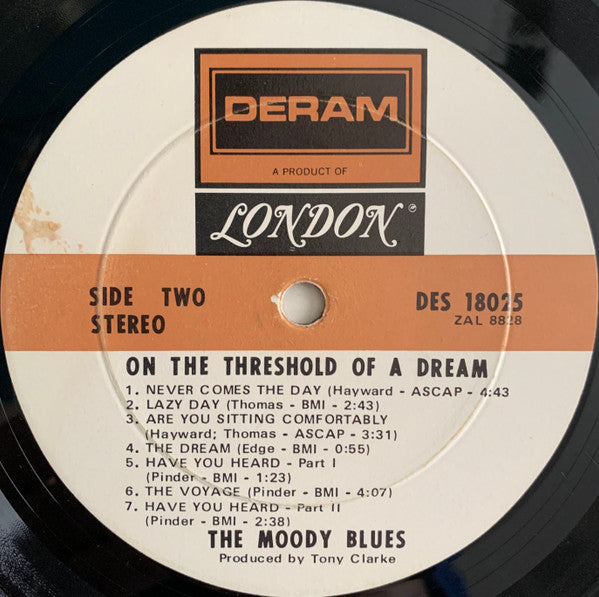 The Moody Blues : On The Threshold Of A Dream (LP, Album, ARP)