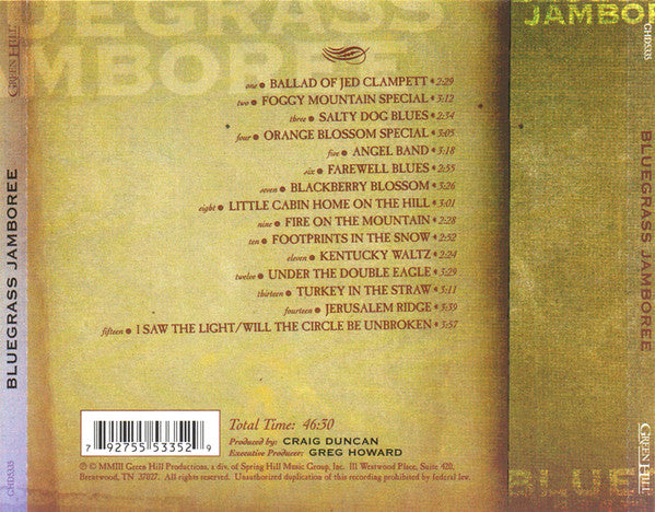 Various : Bluegrass Jamboree (CD, Album)
