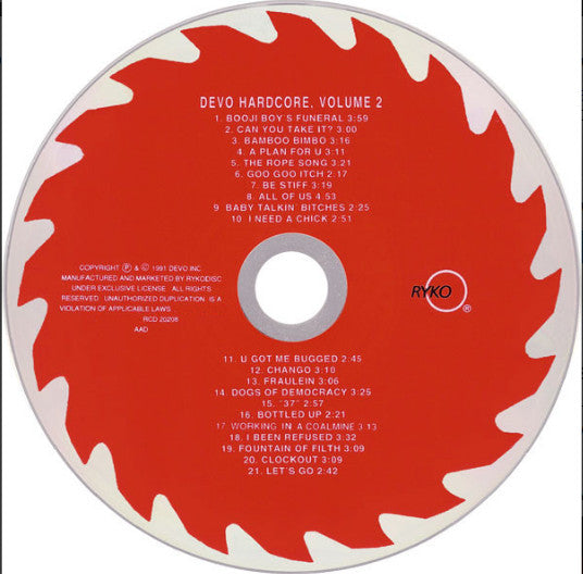 Devo : Hardcore Devo Volume 2 (CD, Album, RP)