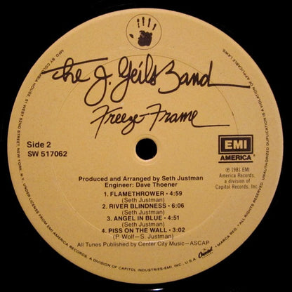 The J. Geils Band : Freeze Frame (LP, Album, Club)