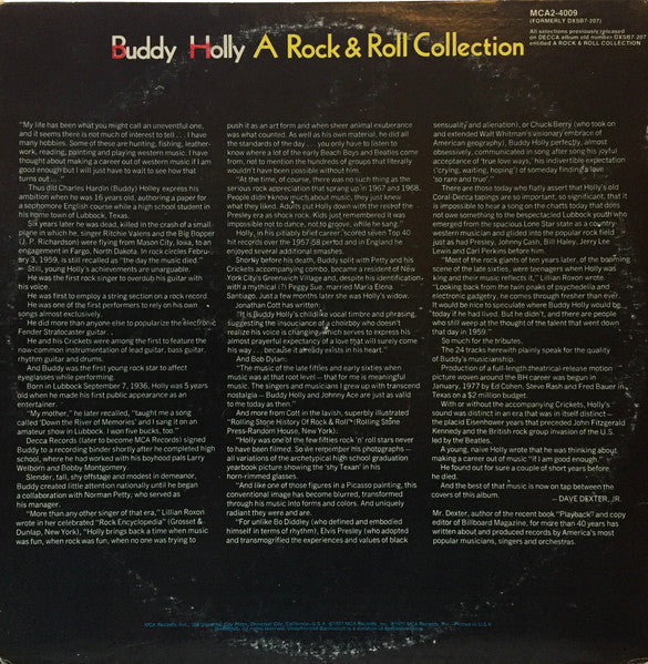 Buddy Holly : A Rock & Roll Collection (2xLP, Comp, RE, Glo)